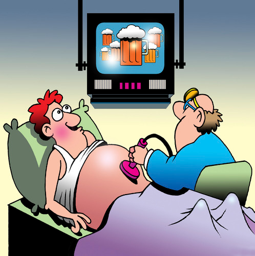 Man's Stomach Brews Beer, ultrasound Revolution and Beer, Beer ultrasound By teluguone.com Media & Culture Cartoon ...
